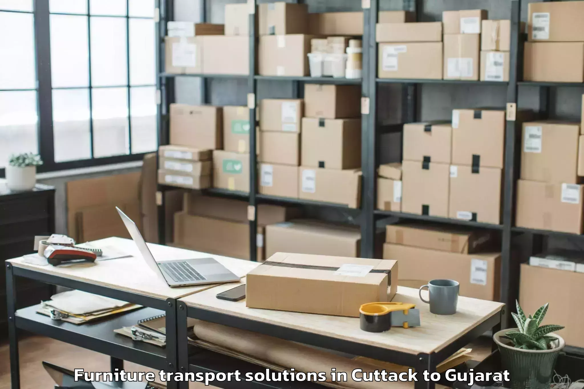 Quality Cuttack to Bharuch Furniture Transport Solutions